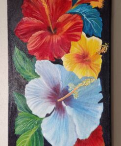 زهور الخطمي (الكركديه) لوحة ديكور