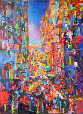 سوق شعبي يكتظ بالحياة اليومية