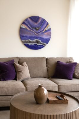 لوحة فنية مصنوعة من الريزن والكريستال