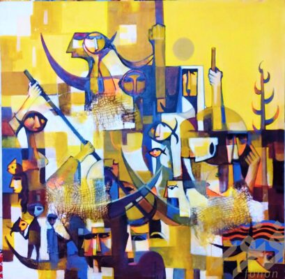 لوحة فنية / تكعيبي رمزي Cubist symbolism