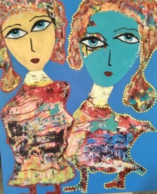 لوحات جدارية فن تشكيلي لوحه الأصدقاء