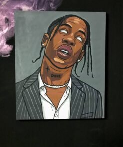 رسم هاند ميد علي قماش مقاس 50*60