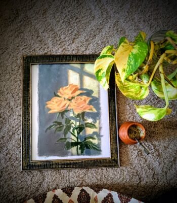 Each rose was painted in a different way of love, so the light almost came out of the picture