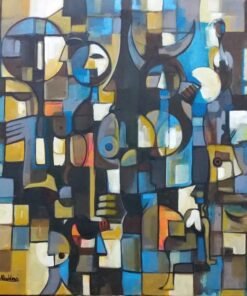 لوحة فنية / تكعيبي رمزي Cubist symbolism بعنوان /نوافذ